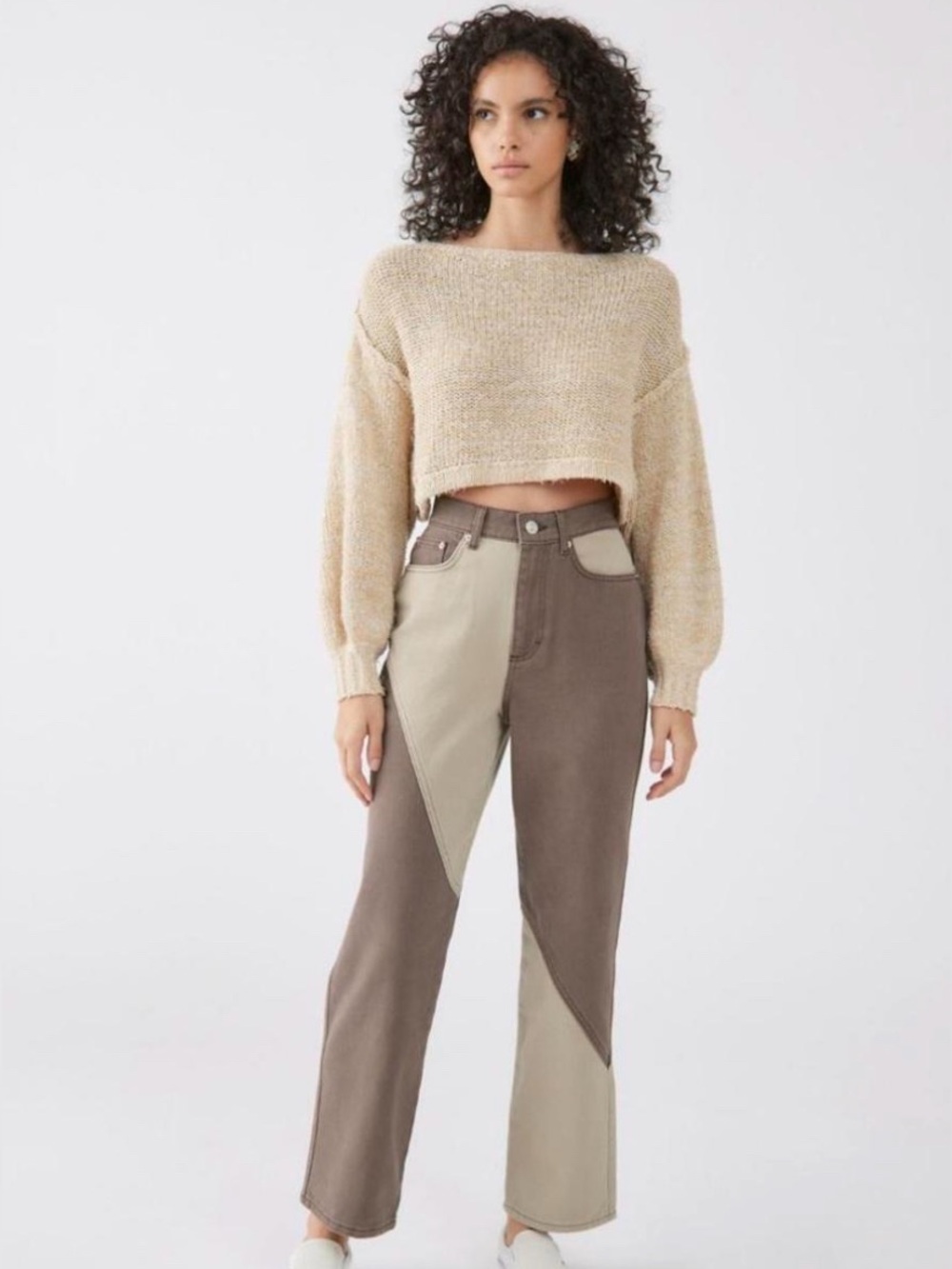 BDG Cowboy Size 25 Brown Colorblock Straight Leg Jeans